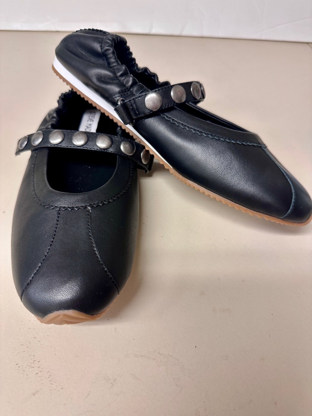 Steve Madden Black Stud-Trim Mary Janes